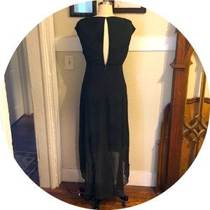 Hand-dyed 1920s-style Gauzy Asymmetrical Dress